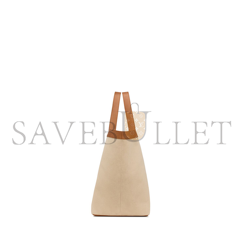 YSL Y TOTE IN CANVAS AND LEATHER 817602FAC7T9856 (38*33*16cm)